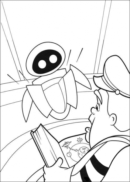 Eva Is Talking To The Captain  coloring page image