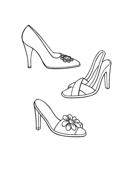 Evening Shoes  coloring page image