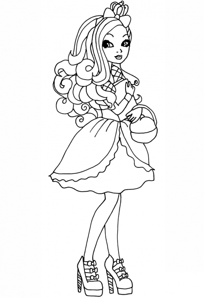 Ever After High Apple coloring page image