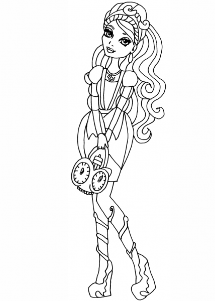 Ever After High Ashlynn Ella coloring page image