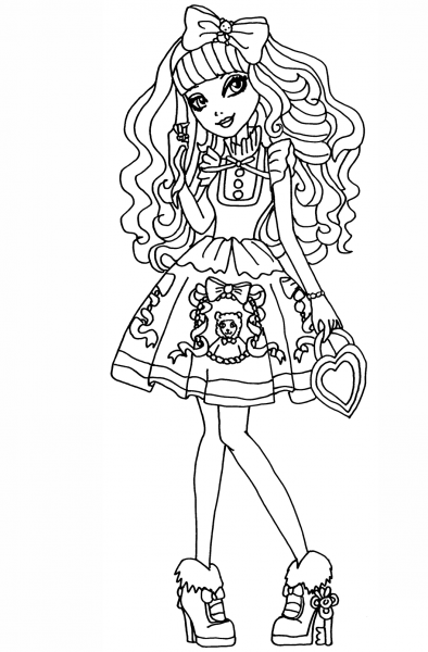 Ever After High Blondie Locks coloring page image