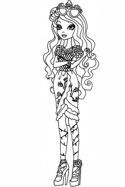 Ever After High Briar Beauty coloring page image