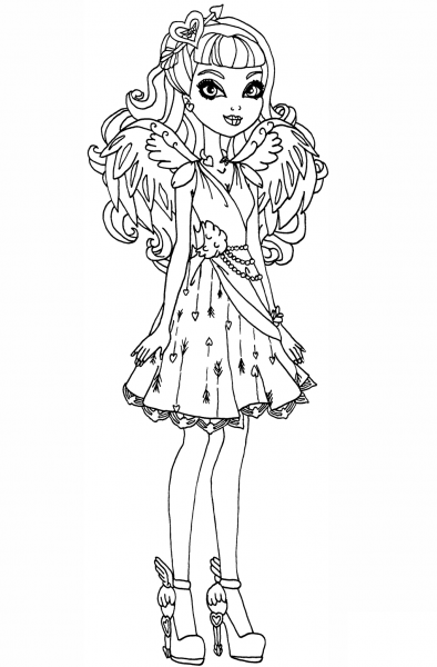 Ever After High Cupid Ever After High coloring page image