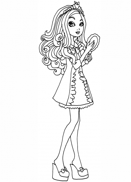Ever After High Getting Fairest Apple coloring page image