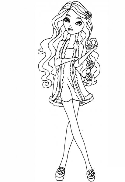 Ever After High Getting fairest Briar coloring page image