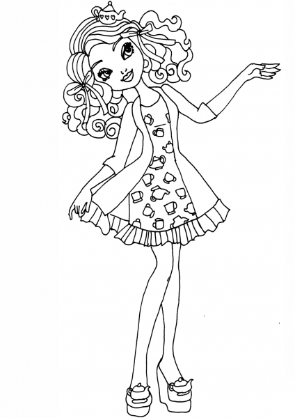 Ever After High Getting Fairest Madeline coloring page image