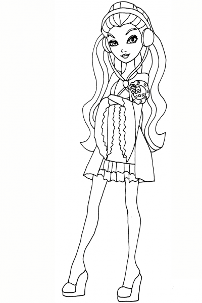Ever After High Getting Fairest Raven coloring page image