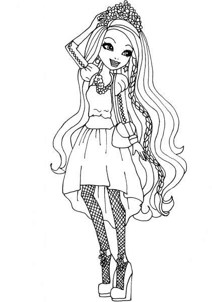 Ever After High Holly O’Hair coloring page image