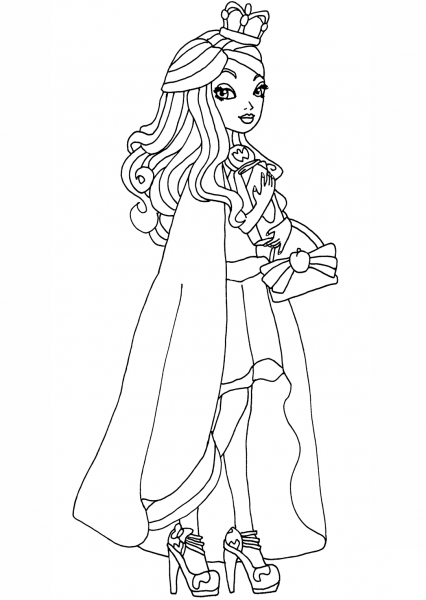 Ever After High Legacy Day Apple coloring page image