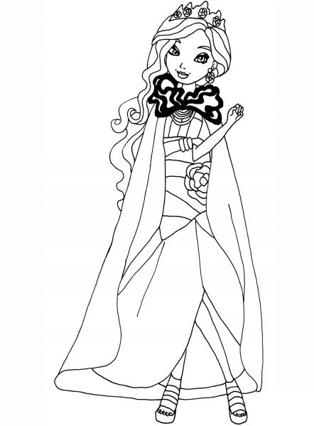 Ever After High Legacy Day Briar coloring page image