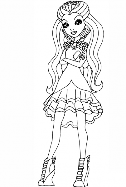 Ever After High Raven Queen coloring page image