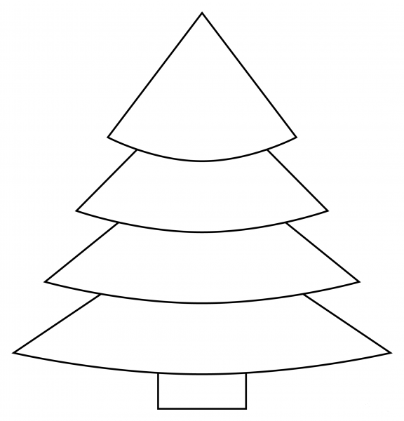 Evergreen Tree coloring page image
