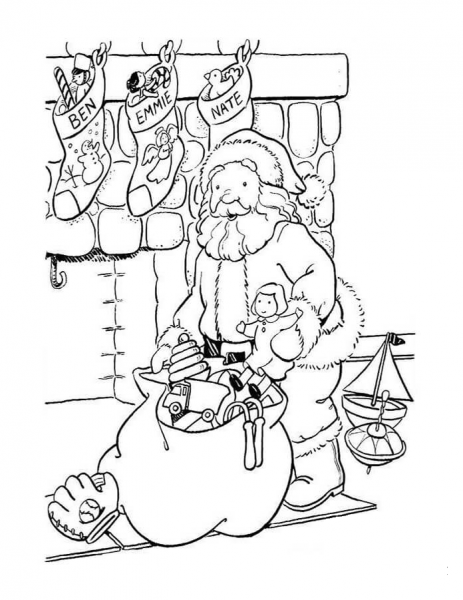 Everyone Will Get His Present  coloring page image