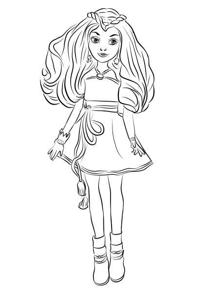 Evie from Descendants Wicked World coloring page image