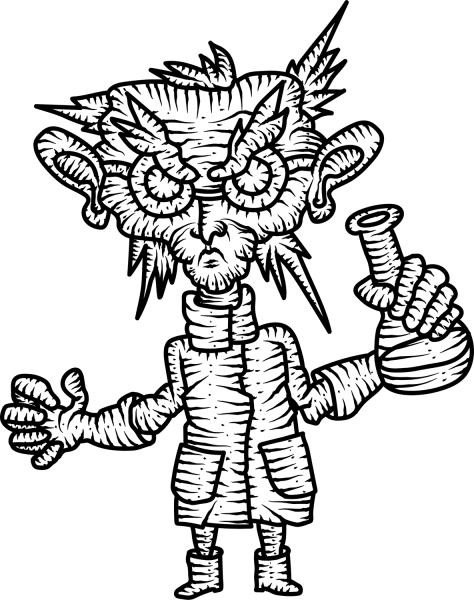 Evil Scientist coloring page image