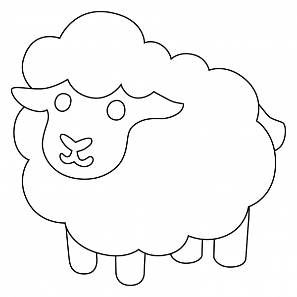 Ewe Emoji coloring page image
