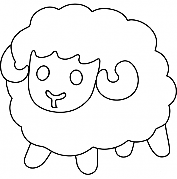 Ewe Emoji coloring page image