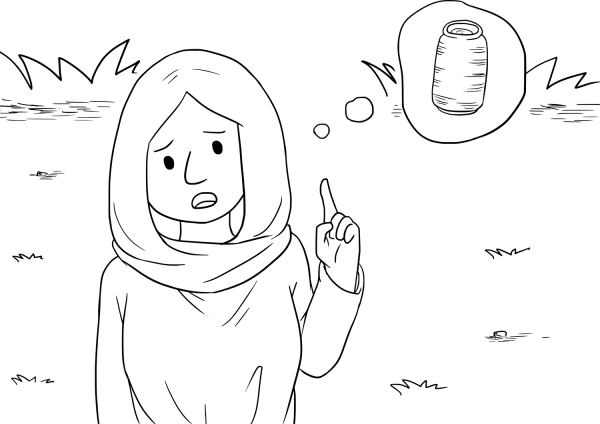 Except a Small Jar of Olive Oil coloring page image
