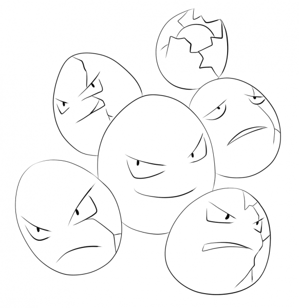 Exeggcute coloring page image