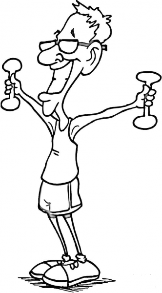 Exercise for Arms coloring page image