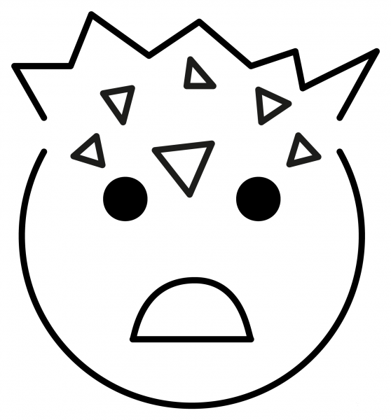 Exploding Head Emoji coloring page image