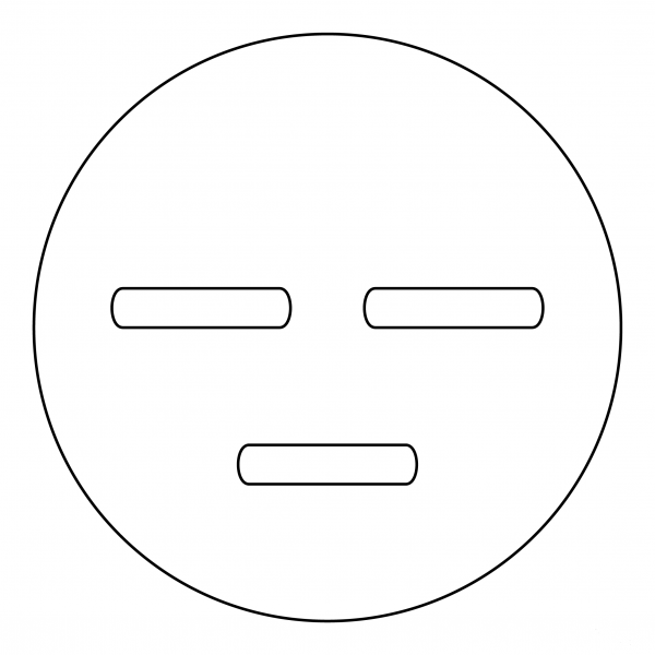 Expressionless Face coloring page image