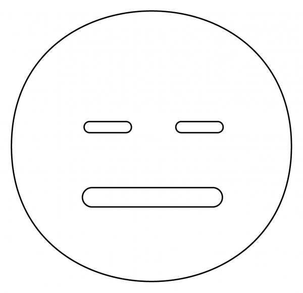 Expressionless Face Emoji coloring page image