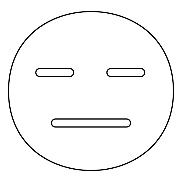 Expressionless Face Emoji coloring page image