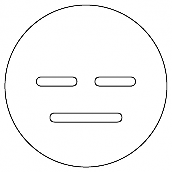 Expressionless Face Emoji coloring page image