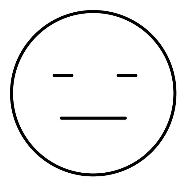 Expressionless Face Emoji coloring page image