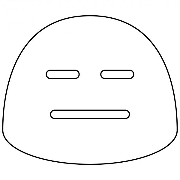 Expressionless Face Emoji coloring page image