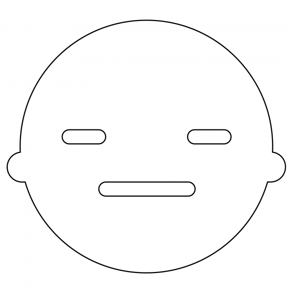 Expressionless Face Emoji coloring page image