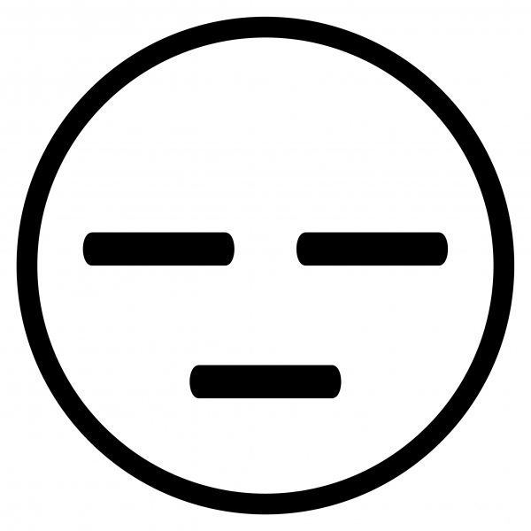 Expressionless Face Emoji coloring page image