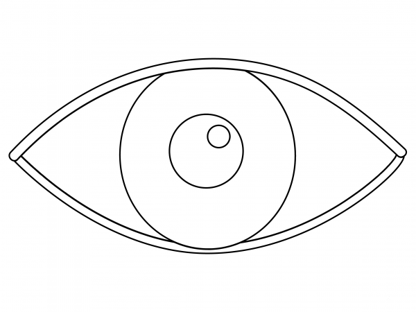 Eye coloring page image