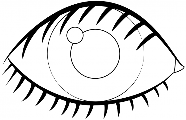 Eye coloring page image