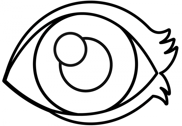 Eye coloring page image