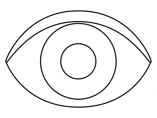 Eye Emoji coloring page image