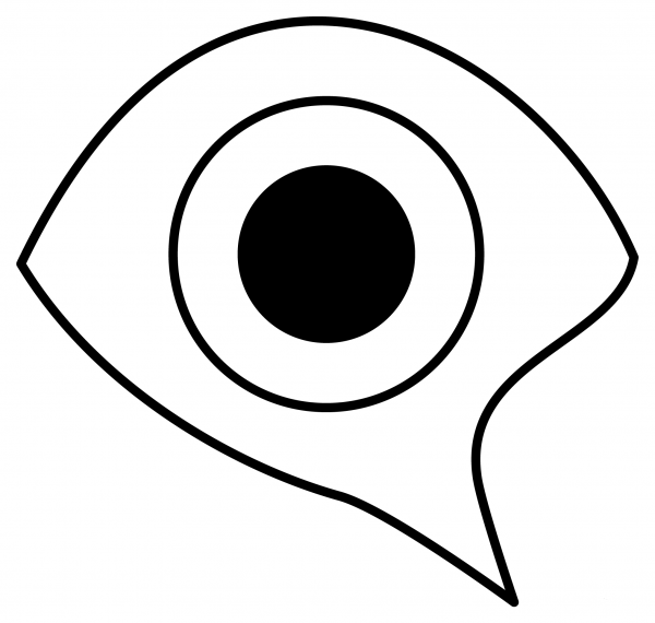 Eye in Speech Bubble Emoji coloring page image