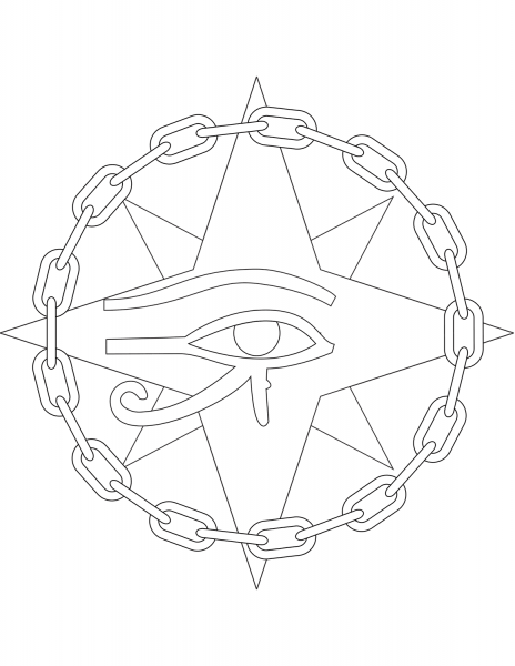 Eye of Ra coloring page image