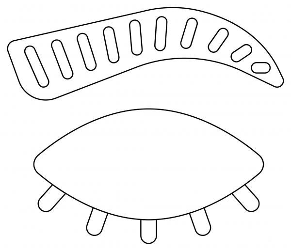 Eyebrow coloring page image