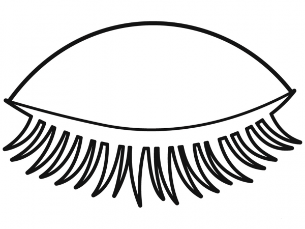 Eyelash coloring page image