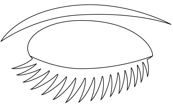Eyelash coloring page image