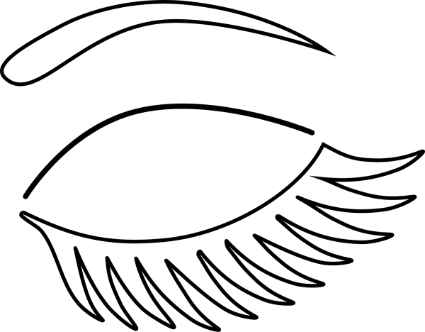 Eyelash coloring page image
