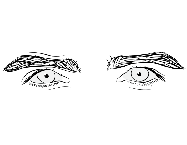 Eyes coloring page image