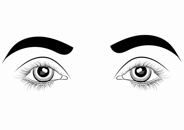 Eyes coloring page image