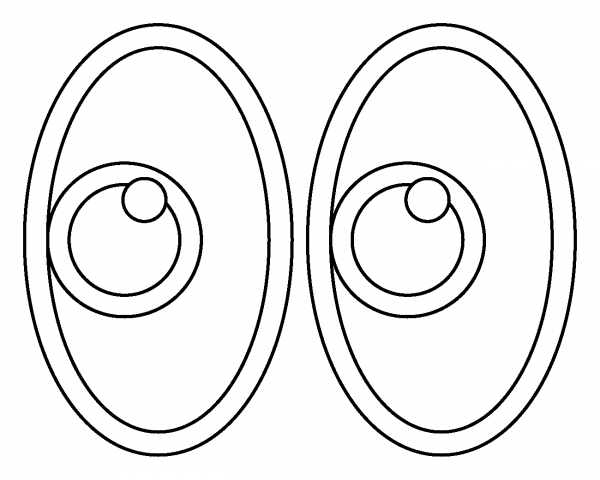 Eyes Emoji coloring page image