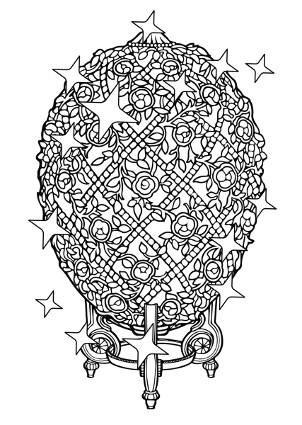 Faberge Egg coloring page image