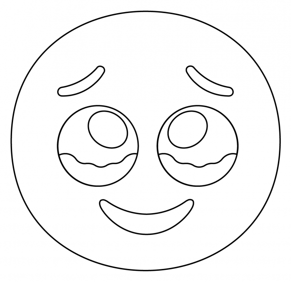 Face Holding Back Tears Emoji coloring page - ColouringPages