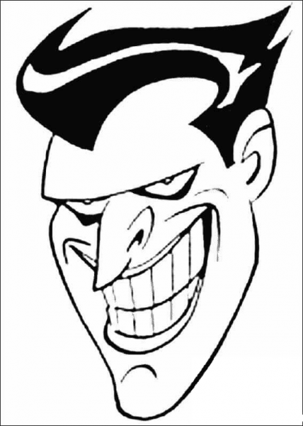 Face Of Joker  coloring page image