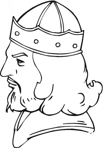 Face Of The Viking  coloring page image